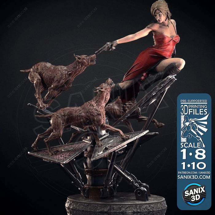 P站图纸印象馆 Sanix3d 生化危机 爱丽丝 Sanix3d 生化危机 爱丽丝