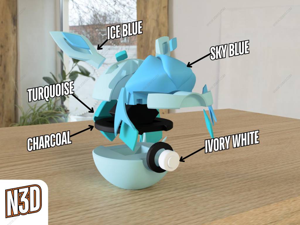 P站图纸印象馆 精灵宝可梦 冰精灵 精灵宝可梦 冰精灵