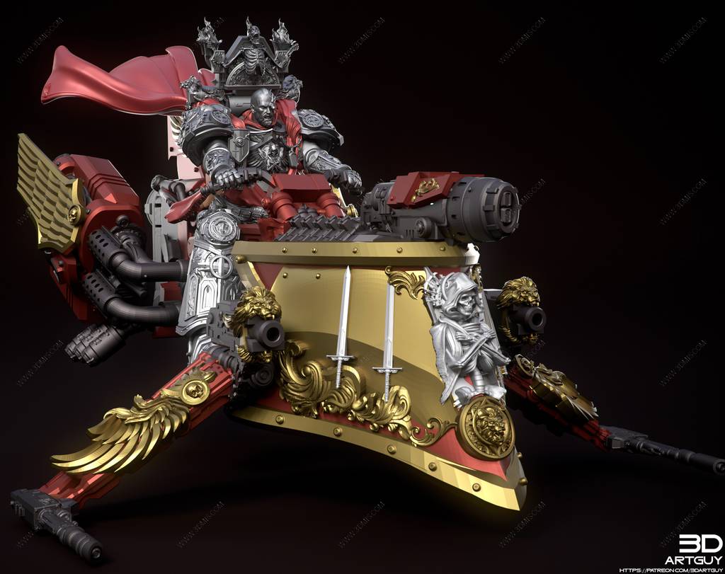 P站图纸印象馆 3DArtGuy 飞行摩托骑士 3DArtGuy 飞行摩托骑士