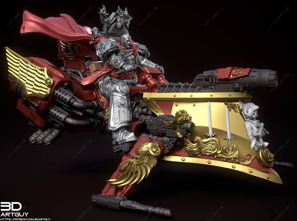 P站图纸印象馆 3DArtGuy 飞行摩托骑士 3DArtGuy 飞行摩托骑士