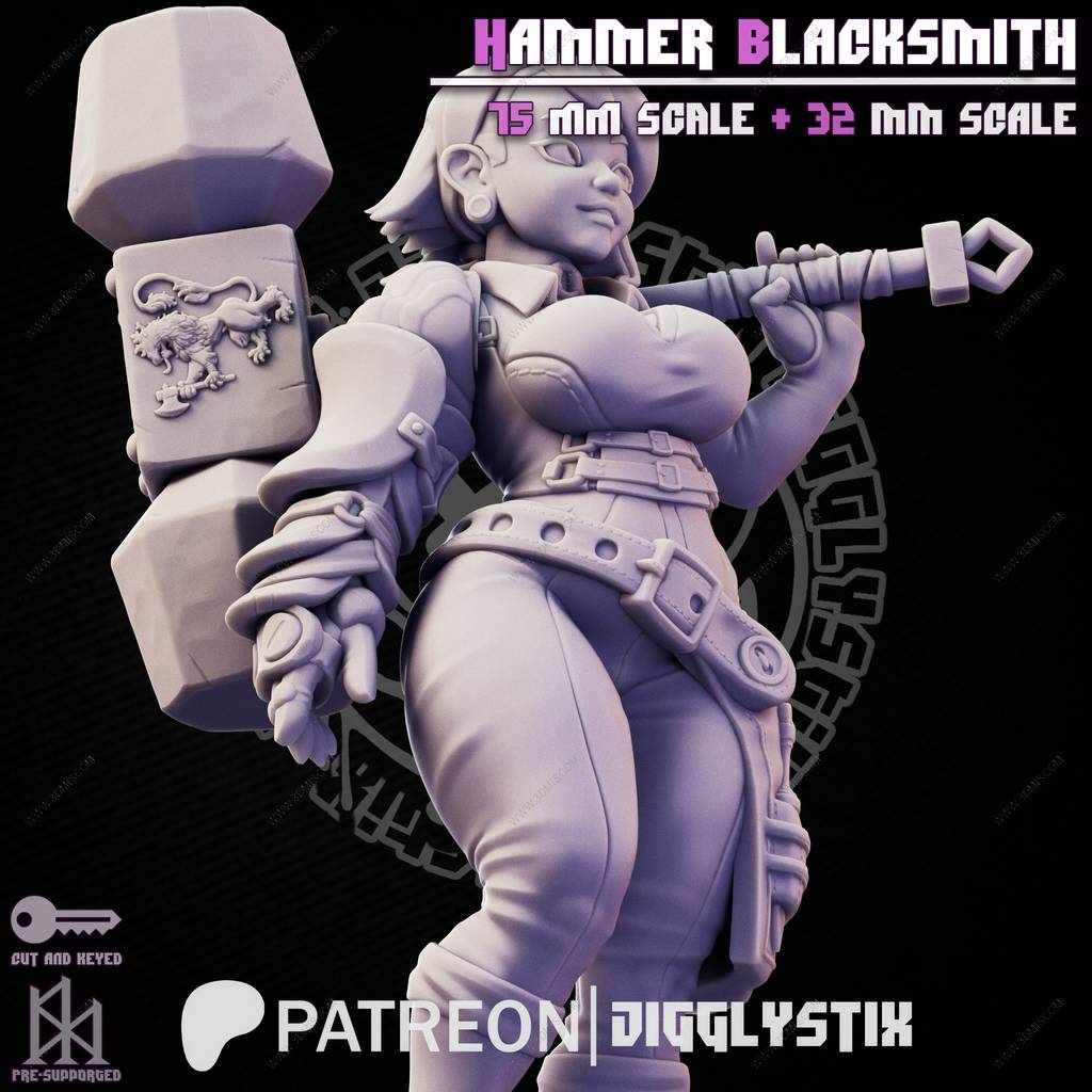 P站图纸印象馆 Jigglystix 铁匠战锤 Jigglystix 铁匠战锤