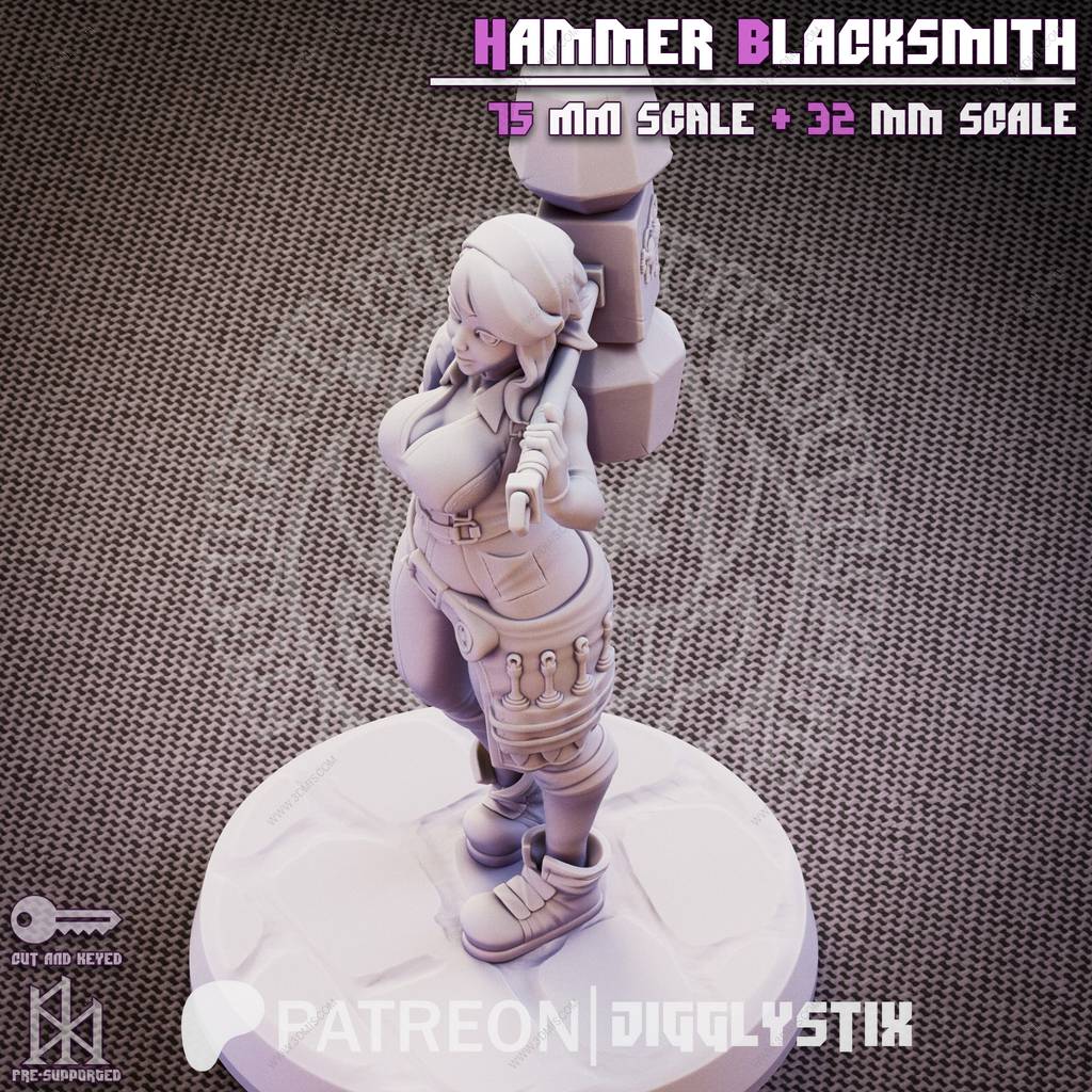 P站图纸印象馆 Jigglystix 铁匠战锤 Jigglystix 铁匠战锤