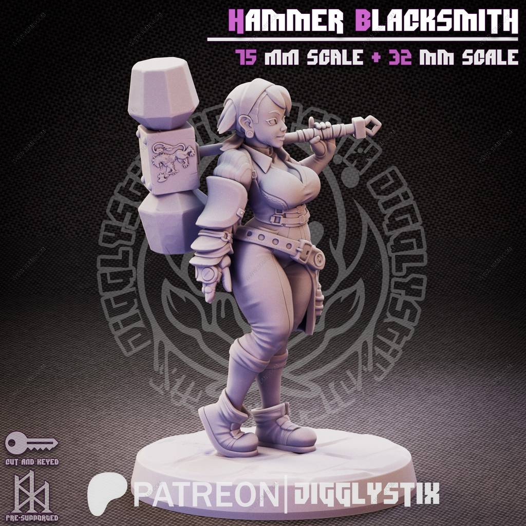 P站图纸印象馆 Jigglystix 铁匠战锤 Jigglystix 铁匠战锤