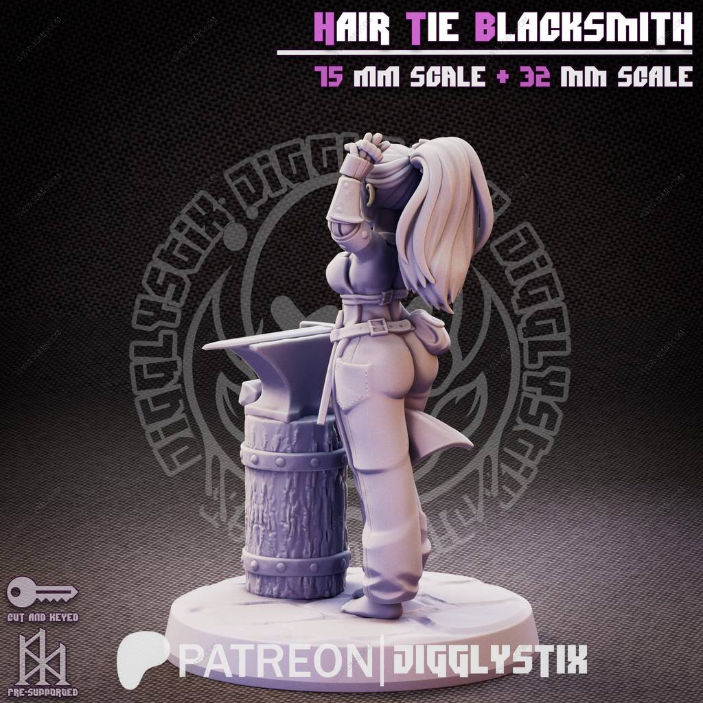 P站图纸印象馆 Jigglystix 铁匠少女 Jigglystix 铁匠少女