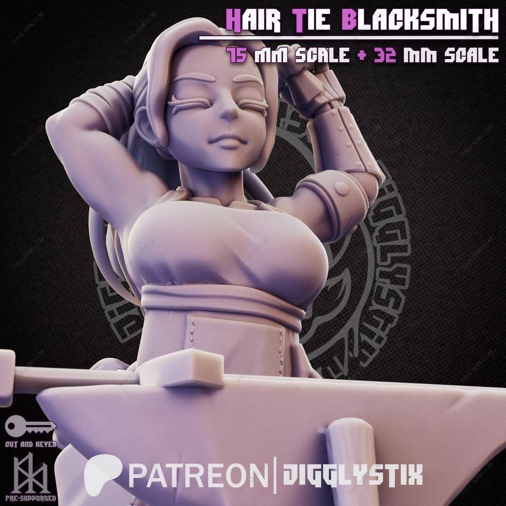 P站图纸印象馆 Jigglystix 铁匠少女 Jigglystix 铁匠少女