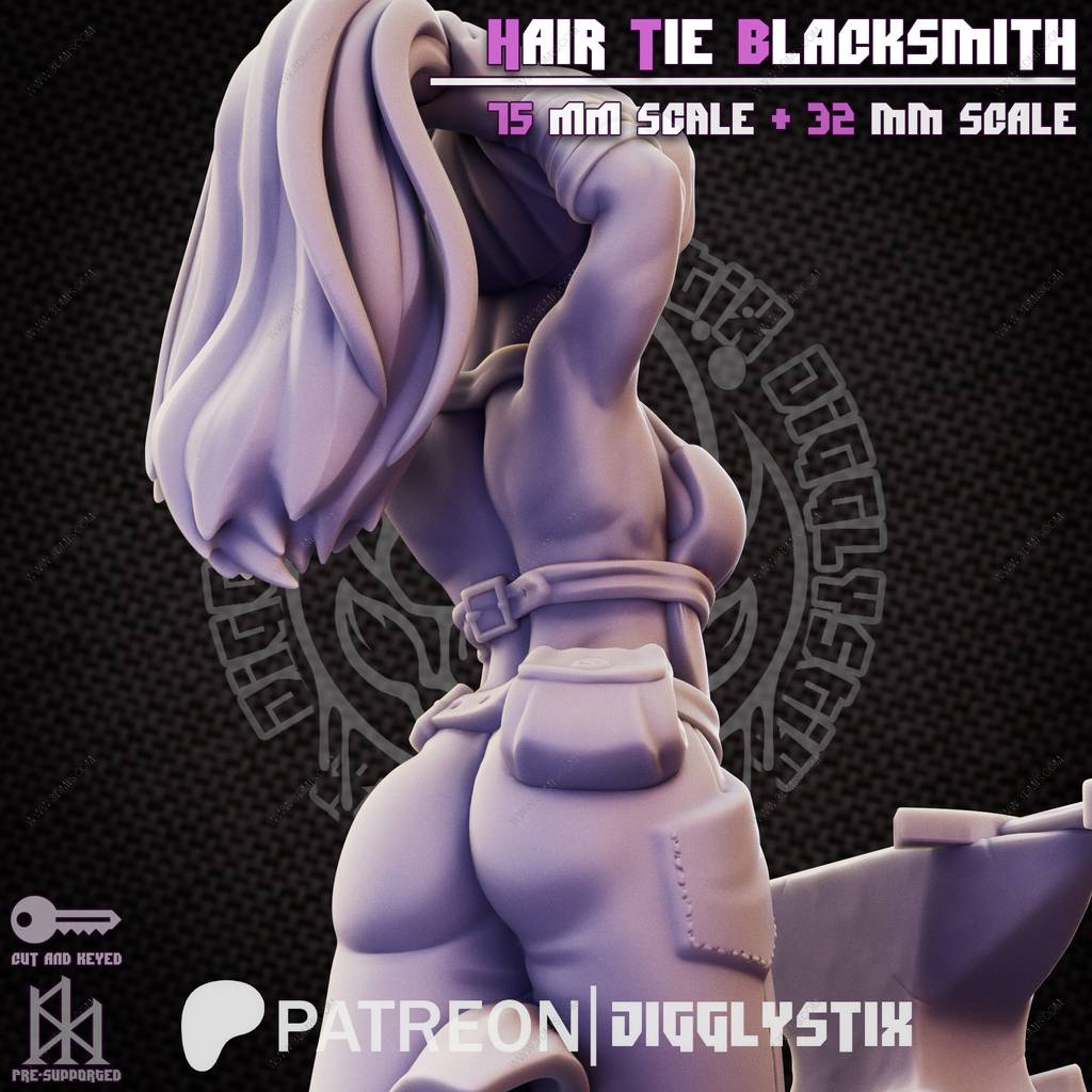 P站图纸印象馆 Jigglystix 铁匠少女 Jigglystix 铁匠少女