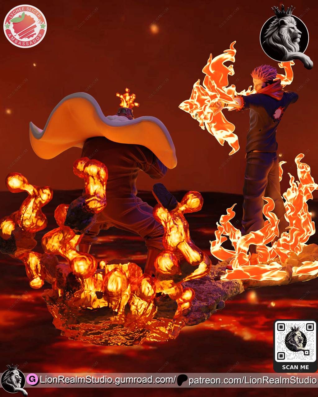 P站图纸印象馆 LionRealm 咒术回战 漏瑚 LionRealm 咒术回战 漏瑚