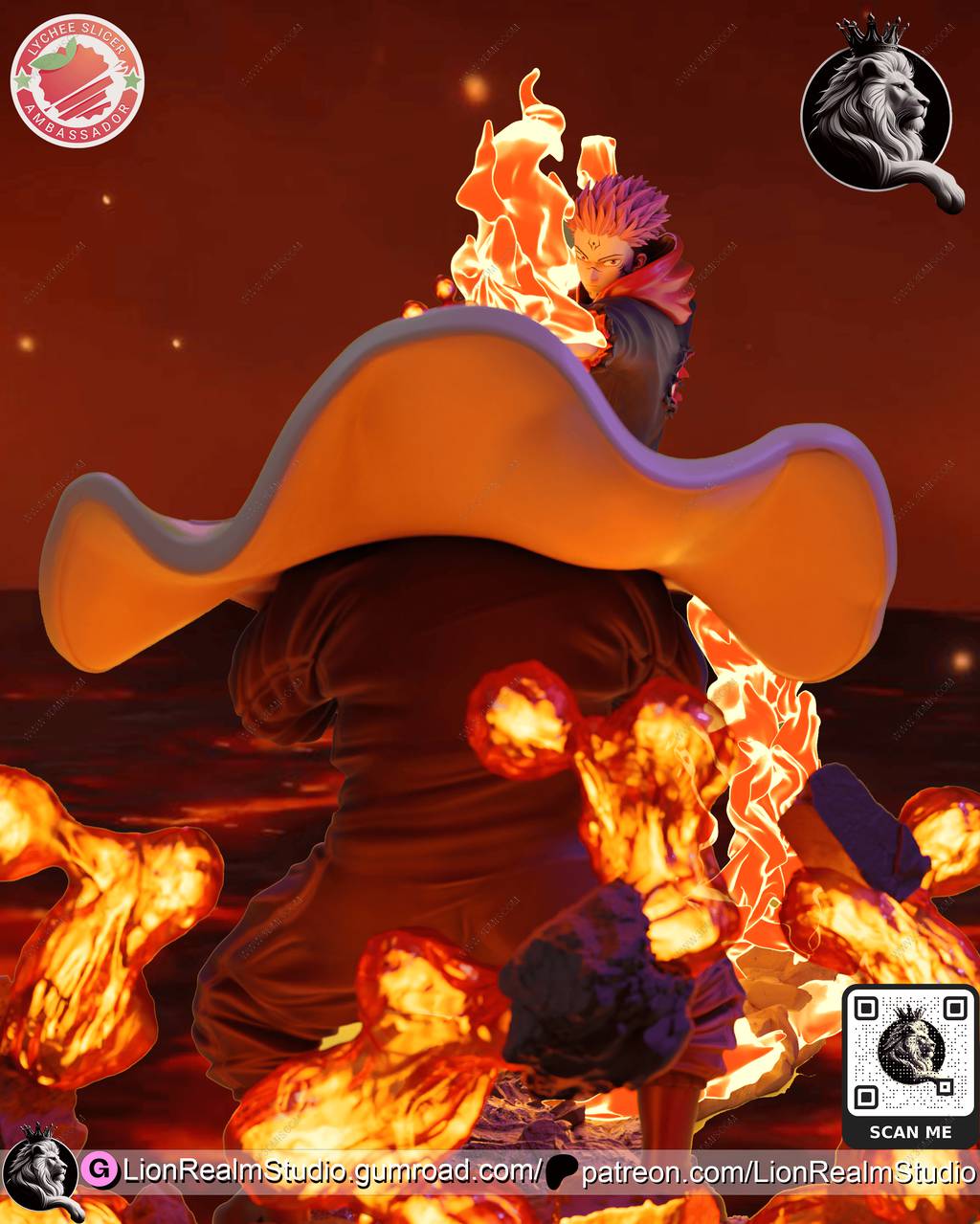 P站图纸印象馆 LionRealm 咒术回战 漏瑚 LionRealm 咒术回战 漏瑚