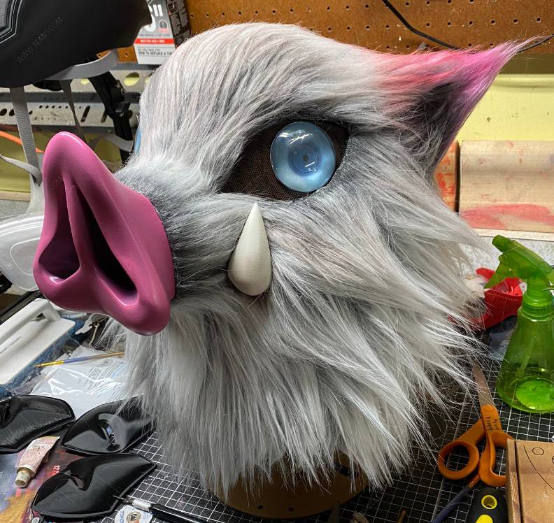 P站图纸印象馆 鬼灭之刃 嘴平伊之助的面具 鬼灭之刃 嘴平伊之助的面具