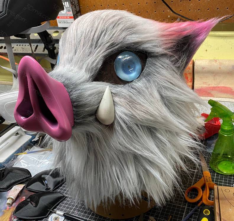 P站图纸印象馆 鬼灭之刃 嘴平伊之助的面具 鬼灭之刃 嘴平伊之助的面具