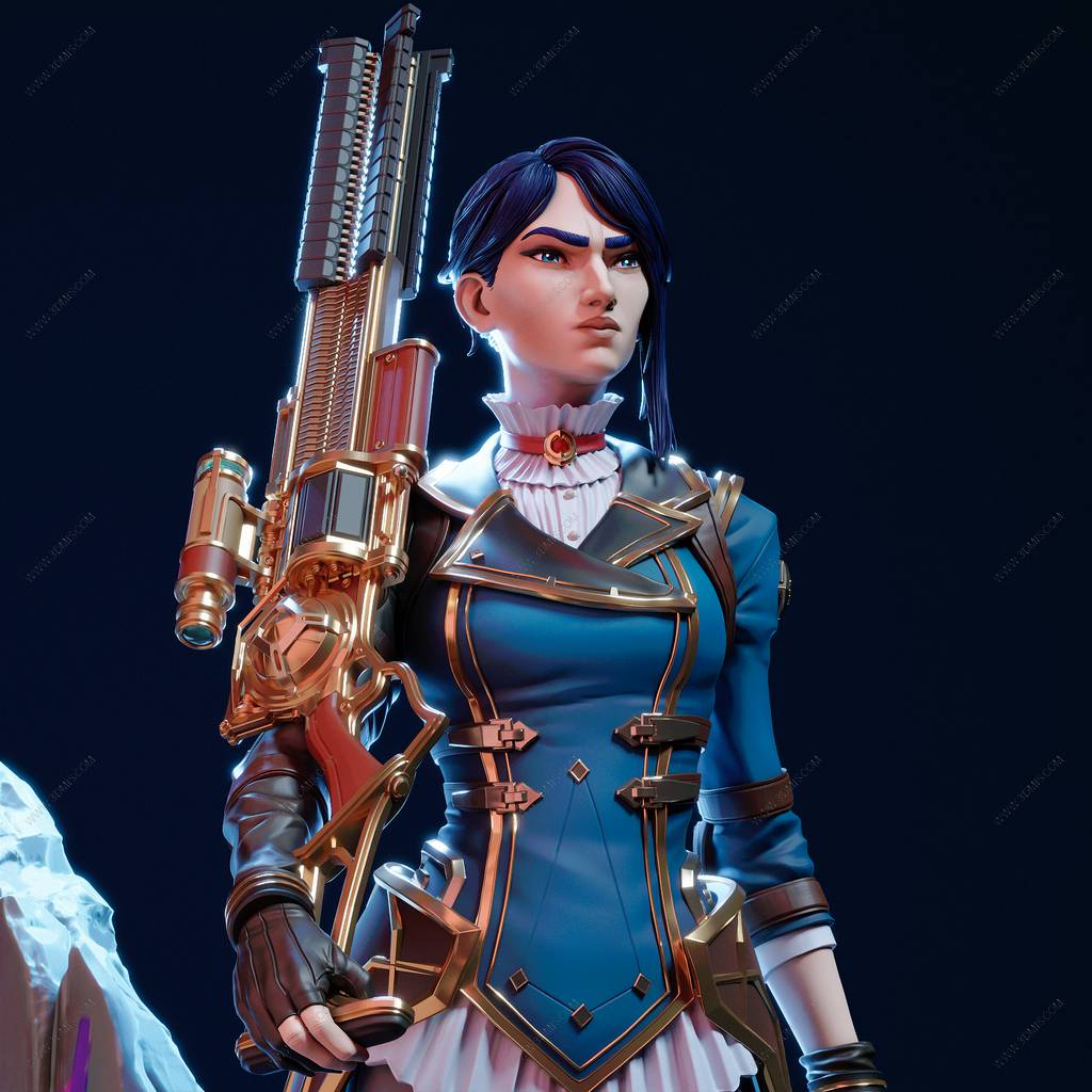 P站图纸印象馆 CA3D 英雄联盟 皮城女警凯特琳 CA3D 英雄联盟 皮城女警凯特琳