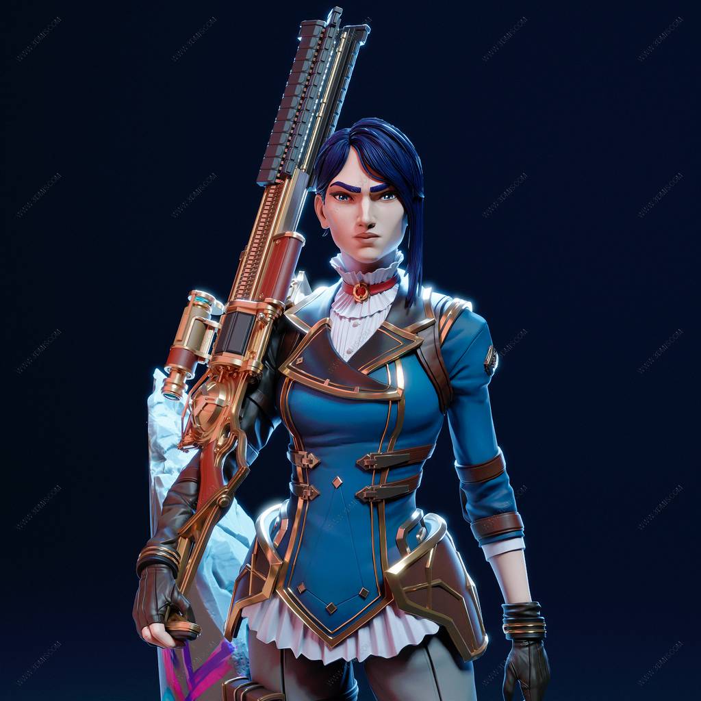 P站图纸印象馆 CA3D 英雄联盟 皮城女警凯特琳 CA3D 英雄联盟 皮城女警凯特琳