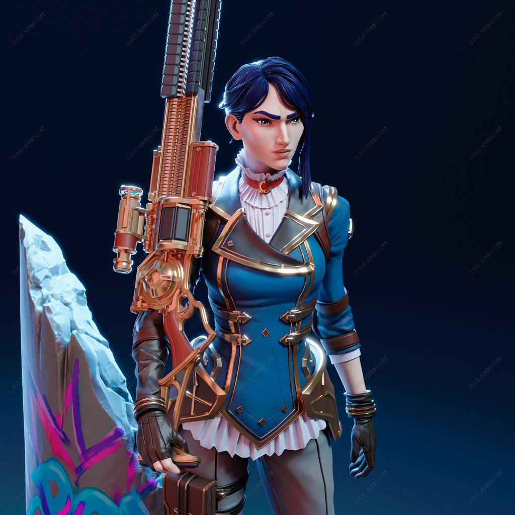 P站图纸印象馆 CA3D 英雄联盟 皮城女警凯特琳 CA3D 英雄联盟 皮城女警凯特琳