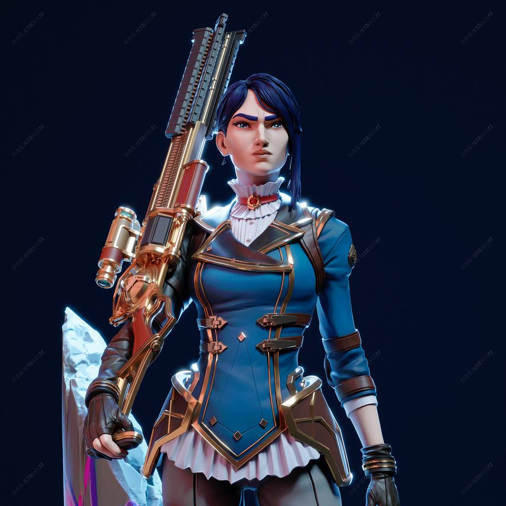 P站图纸印象馆 CA3D 英雄联盟 皮城女警凯特琳 CA3D 英雄联盟 皮城女警凯特琳