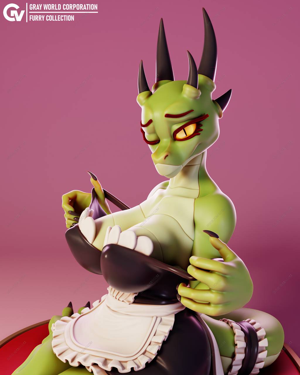 P站图纸印象馆 GrayWorld 元气满满的亚龙人女仆 GrayWorld 元气满满的亚龙人女仆