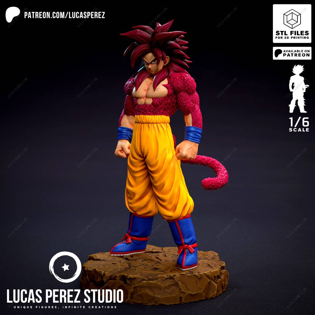 P站图纸印象馆 Lucas Perez 龙珠 悟空超级赛亚人第4形态 Lucas Perez 龙珠 悟空超级赛亚人第4形态