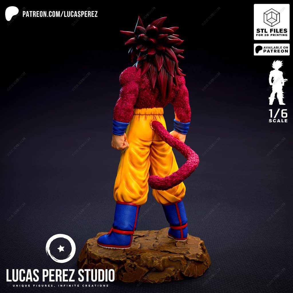 P站图纸印象馆 Lucas Perez 龙珠 悟空超级赛亚人第4形态 Lucas Perez 龙珠 悟空超级赛亚人第4形态