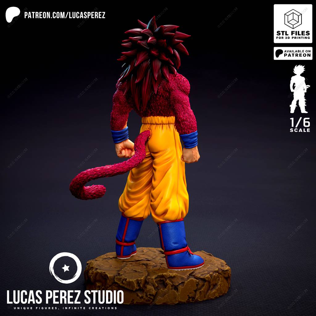P站图纸印象馆 Lucas Perez 龙珠 悟空超级赛亚人第4形态 Lucas Perez 龙珠 悟空超级赛亚人第4形态