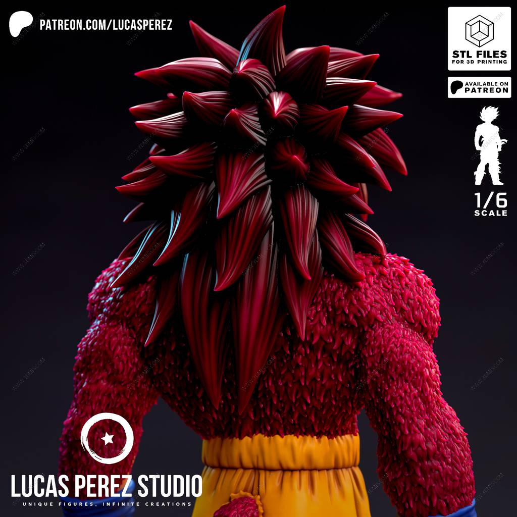 P站图纸印象馆 Lucas Perez 龙珠 悟空超级赛亚人第4形态 Lucas Perez 龙珠 悟空超级赛亚人第4形态