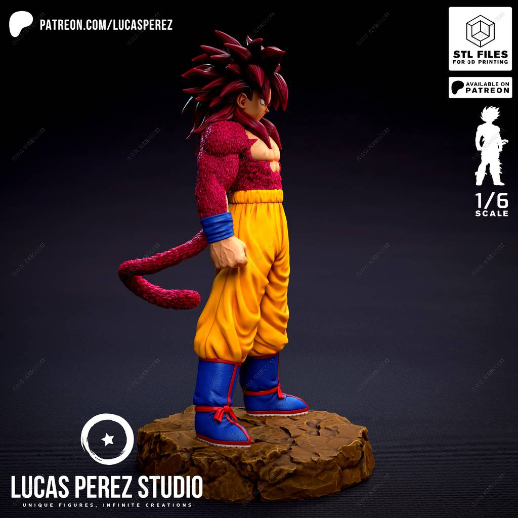 P站图纸印象馆 Lucas Perez 龙珠 悟空超级赛亚人第4形态 Lucas Perez 龙珠 悟空超级赛亚人第4形态