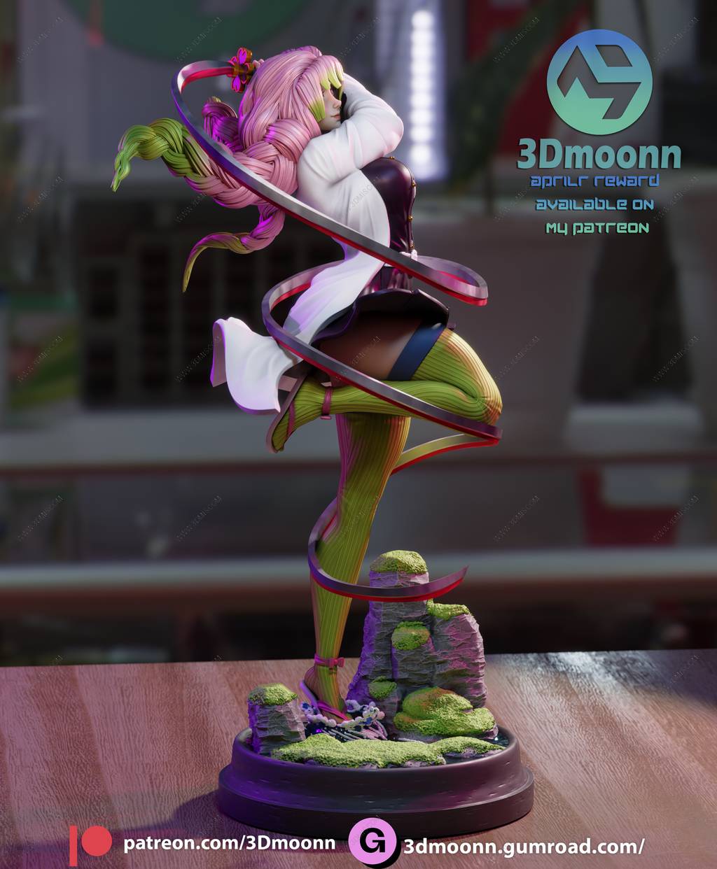 P站图纸印象馆 3Dmoonn 鬼灭之刃 甘露寺蜜璃 3Dmoonn 鬼灭之刃 甘露寺蜜璃