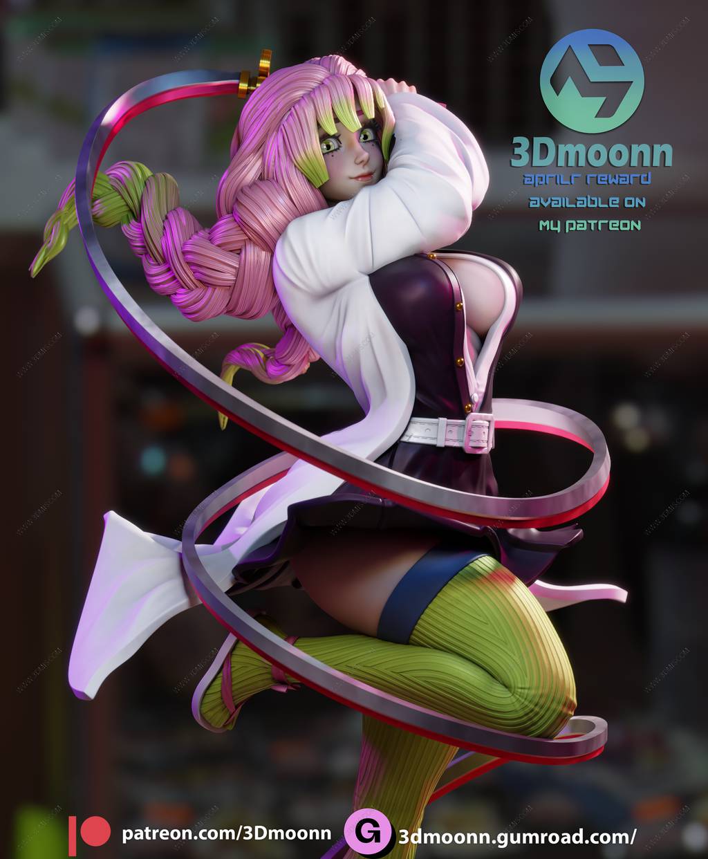 P站图纸印象馆 3Dmoonn 鬼灭之刃 甘露寺蜜璃 3Dmoonn 鬼灭之刃 甘露寺蜜璃