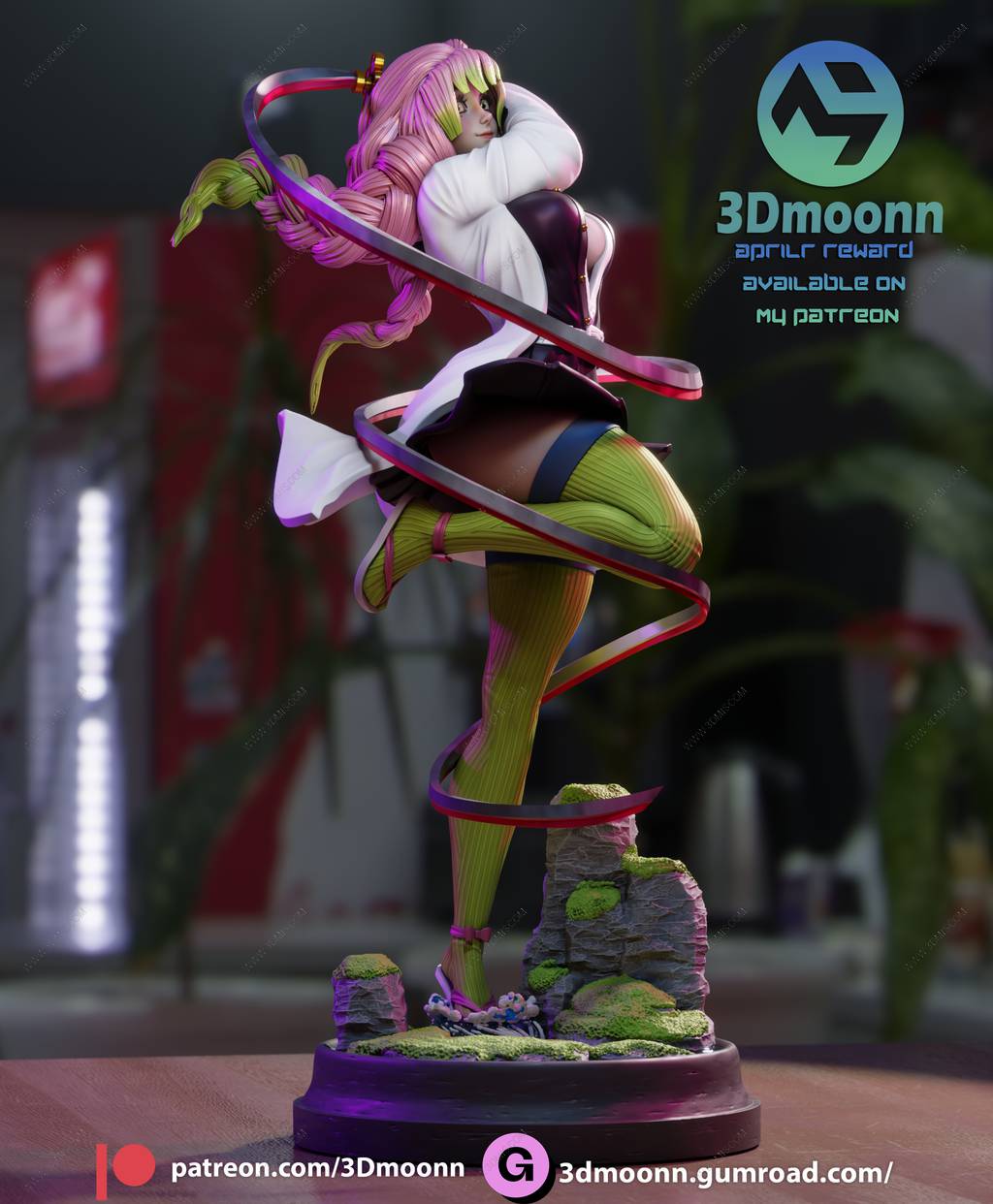 P站图纸印象馆 3Dmoonn 鬼灭之刃 甘露寺蜜璃 3Dmoonn 鬼灭之刃 甘露寺蜜璃