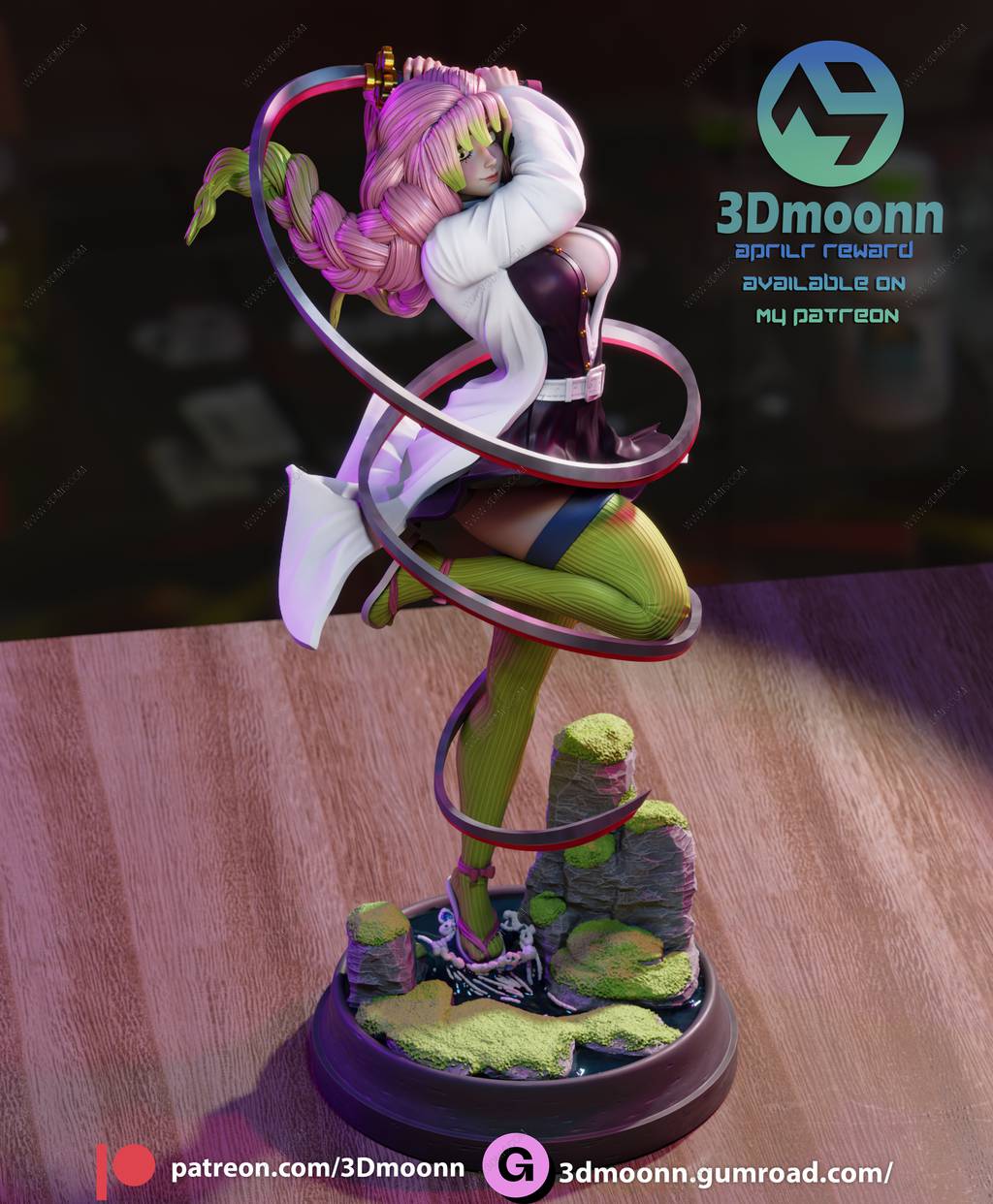 P站图纸印象馆 3Dmoonn 鬼灭之刃 甘露寺蜜璃 3Dmoonn 鬼灭之刃 甘露寺蜜璃