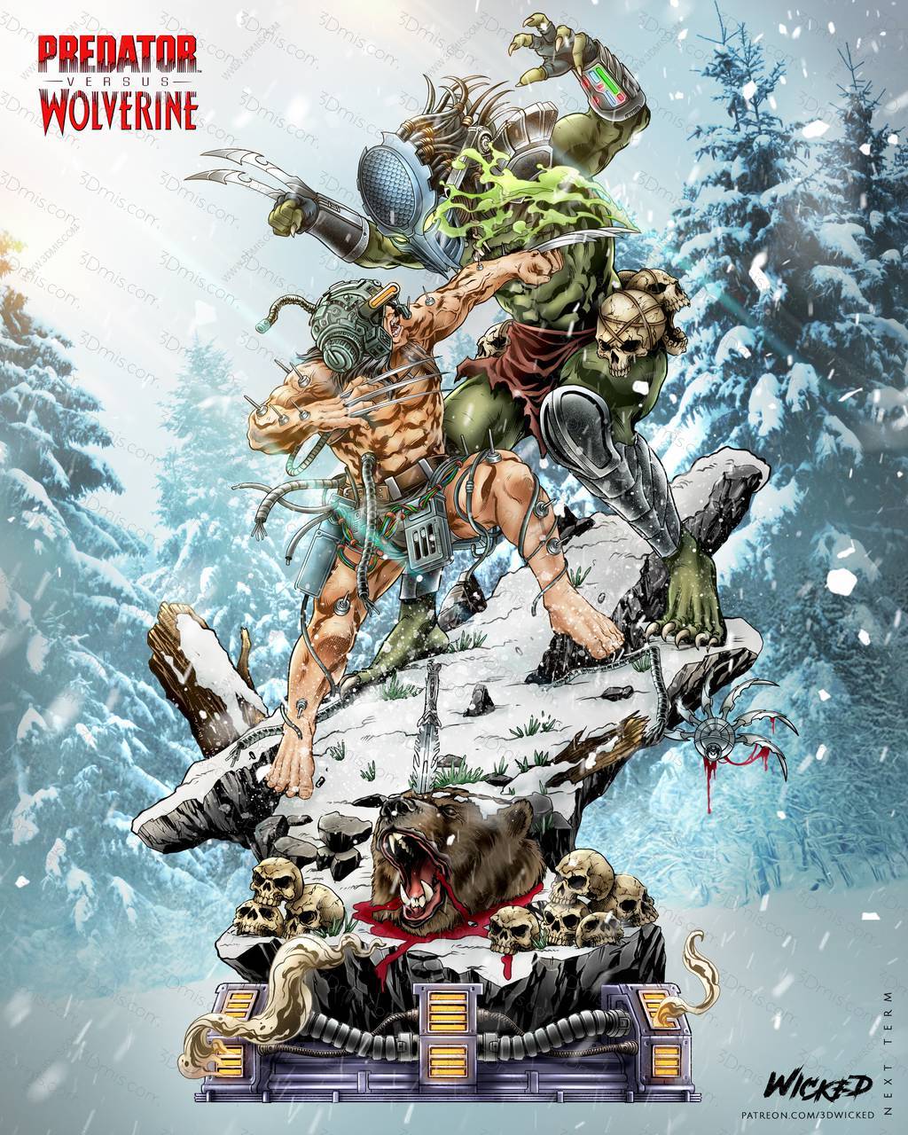 3DWicked 异形大战铁血战士