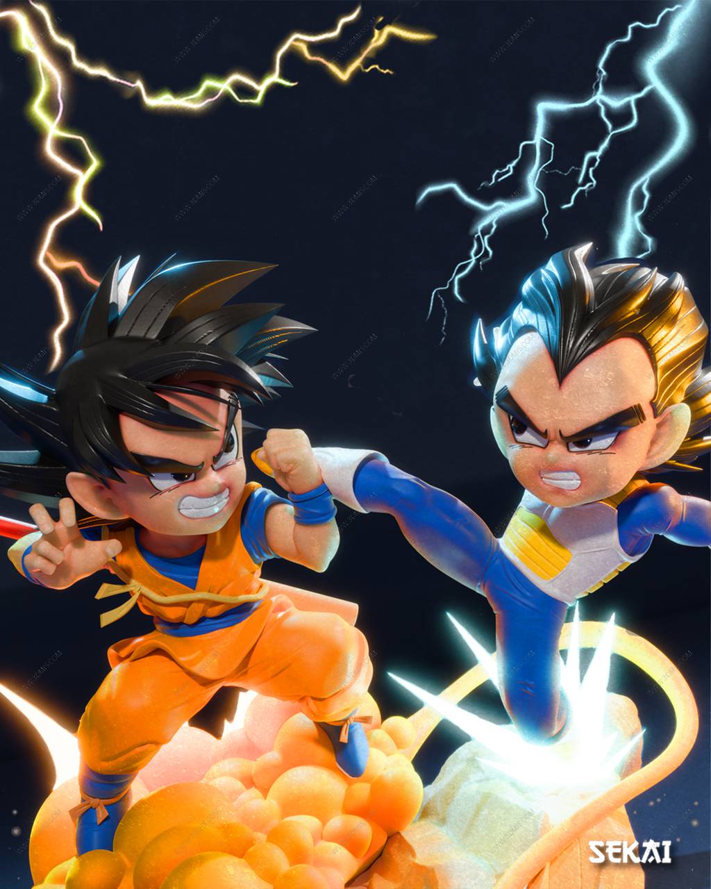 P站图纸印象馆 Sekai 龙珠 悟空对战贝吉塔 Sekai 龙珠 悟空对战贝吉塔