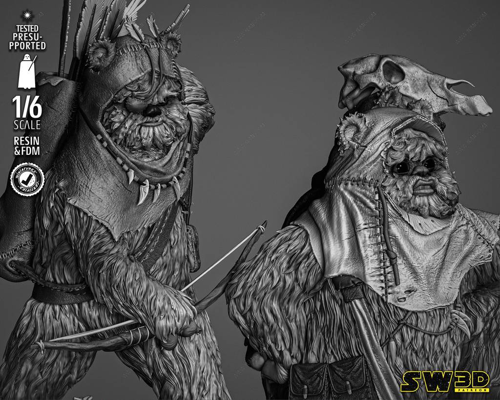 P站图纸印象馆 SW3D 星球大战 伊沃克人 SW3D 星球大战 伊沃克人