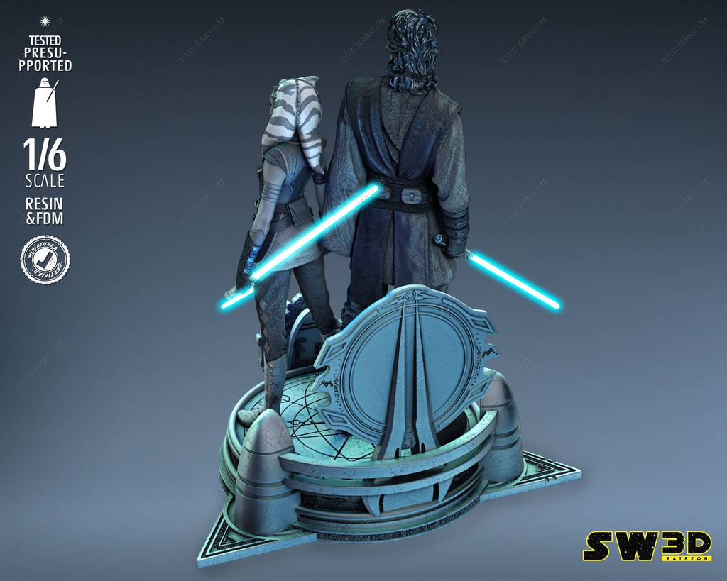 P站图纸印象馆 SW3D 星球大战 阿纳金·天行者与阿索卡·塔诺 SW3D 星球大战 阿纳金·天行者与阿索卡·塔诺