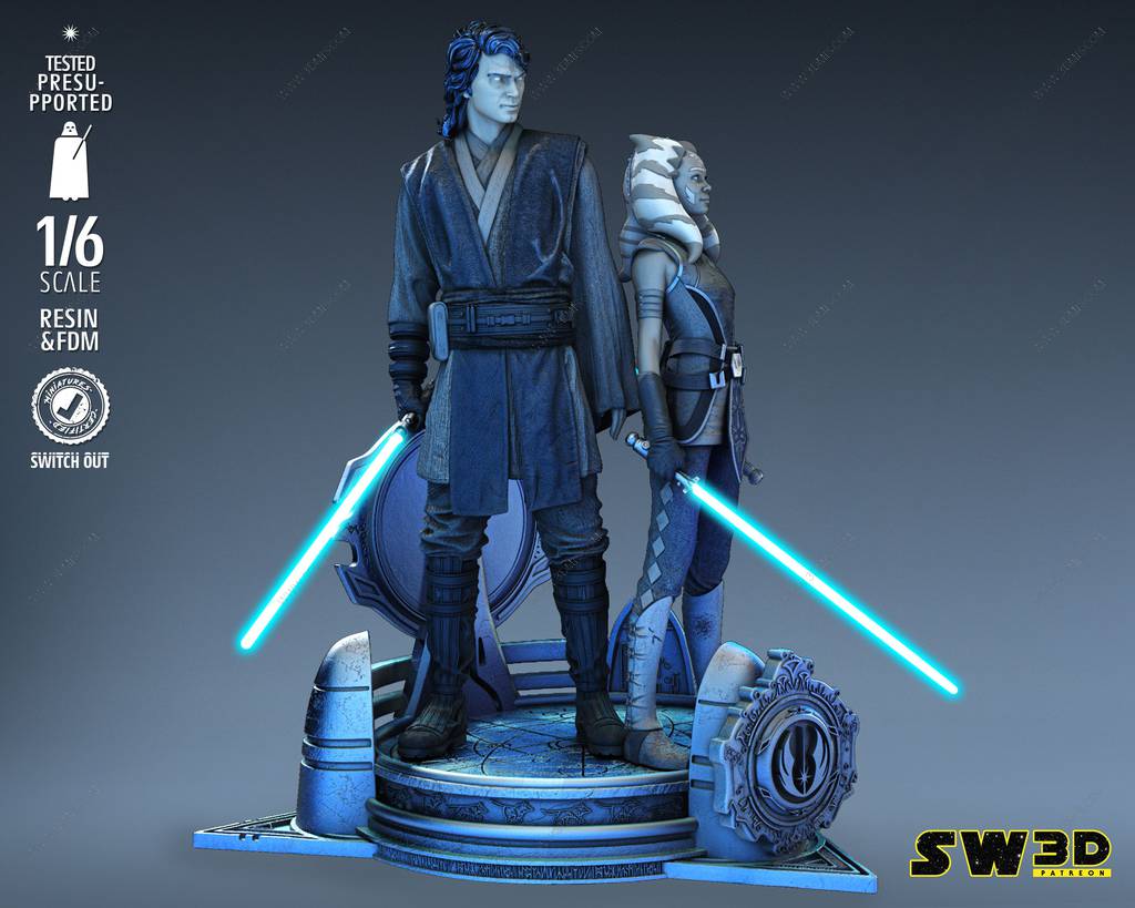 P站图纸印象馆 SW3D 星球大战 阿纳金·天行者与阿索卡·塔诺 SW3D 星球大战 阿纳金·天行者与阿索卡·塔诺