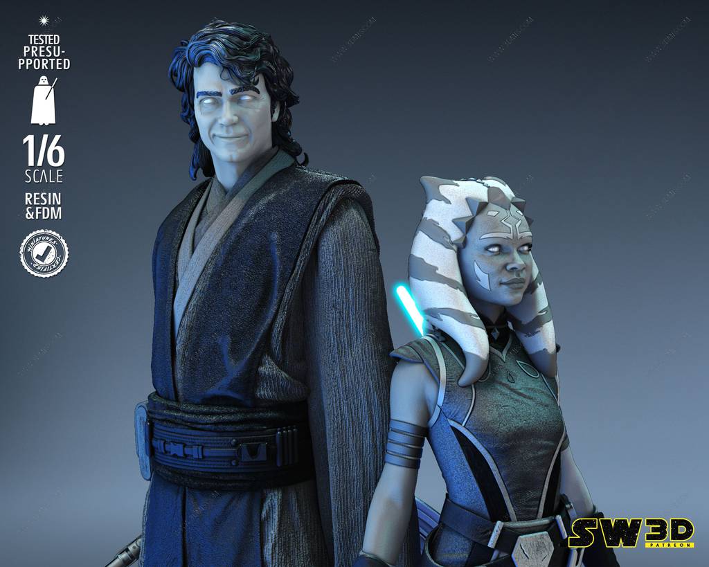 P站图纸印象馆 SW3D 星球大战 阿纳金·天行者与阿索卡·塔诺 SW3D 星球大战 阿纳金·天行者与阿索卡·塔诺