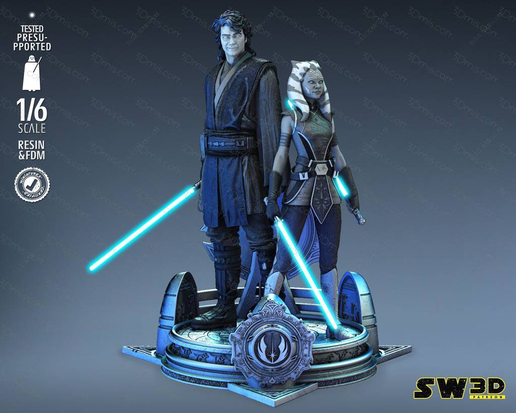 P站图纸印象馆 SW3D 星球大战 阿纳金·天行者与阿索卡·塔诺 SW3D 星球大战 阿纳金·天行者与阿索卡·塔诺