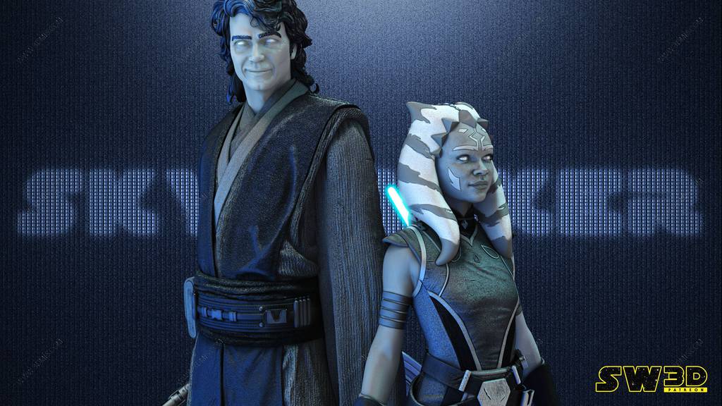 P站图纸印象馆 SW3D 星球大战 阿纳金·天行者与阿索卡·塔诺 SW3D 星球大战 阿纳金·天行者与阿索卡·塔诺