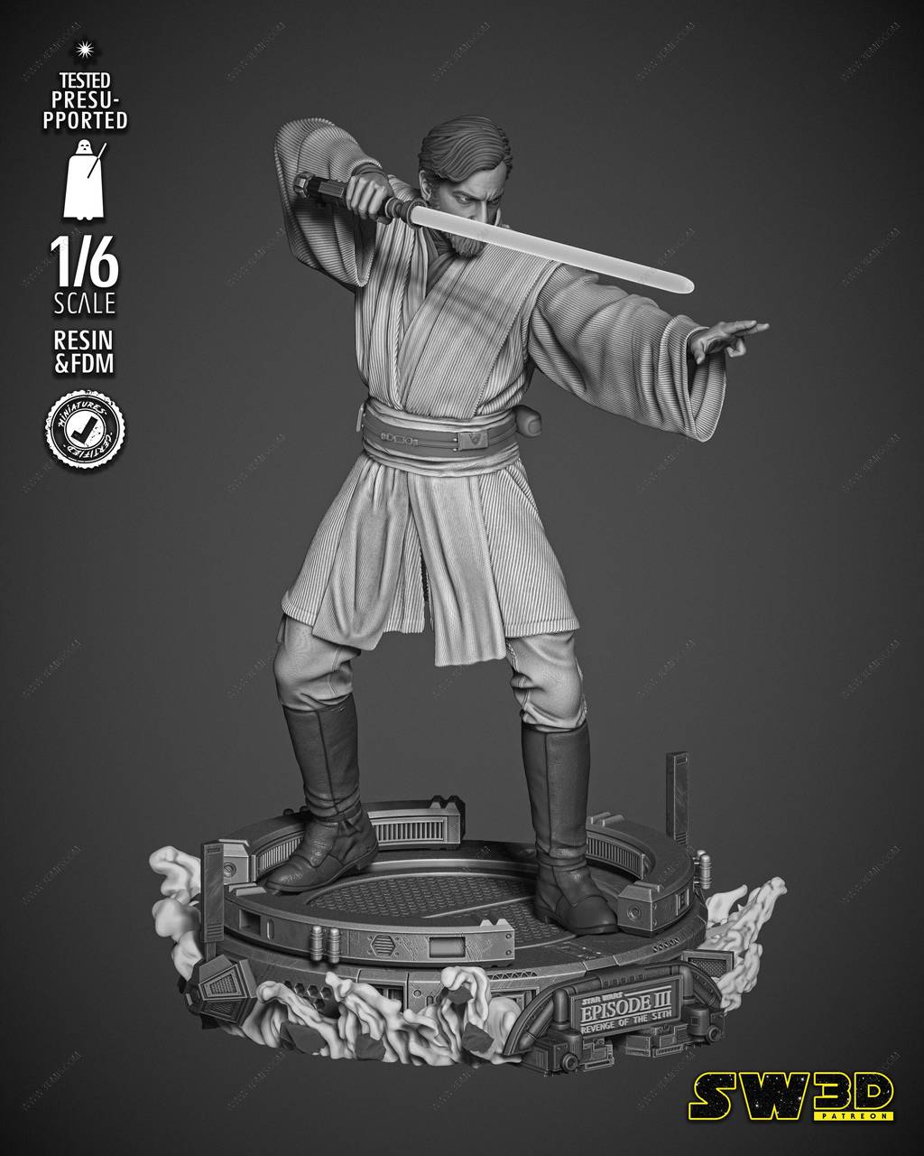 P站图纸印象馆 SW3D 星球大战 欧比旺·克诺比 SW3D 星球大战 欧比旺·克诺比