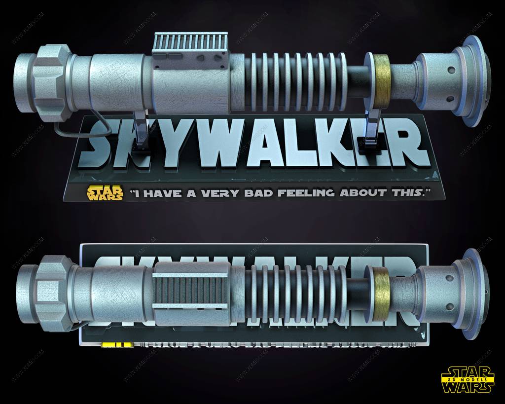 P站图纸印象馆 SW3D 星球大战 卢克·天行者的光剑 SW3D 星球大战 卢克·天行者的光剑