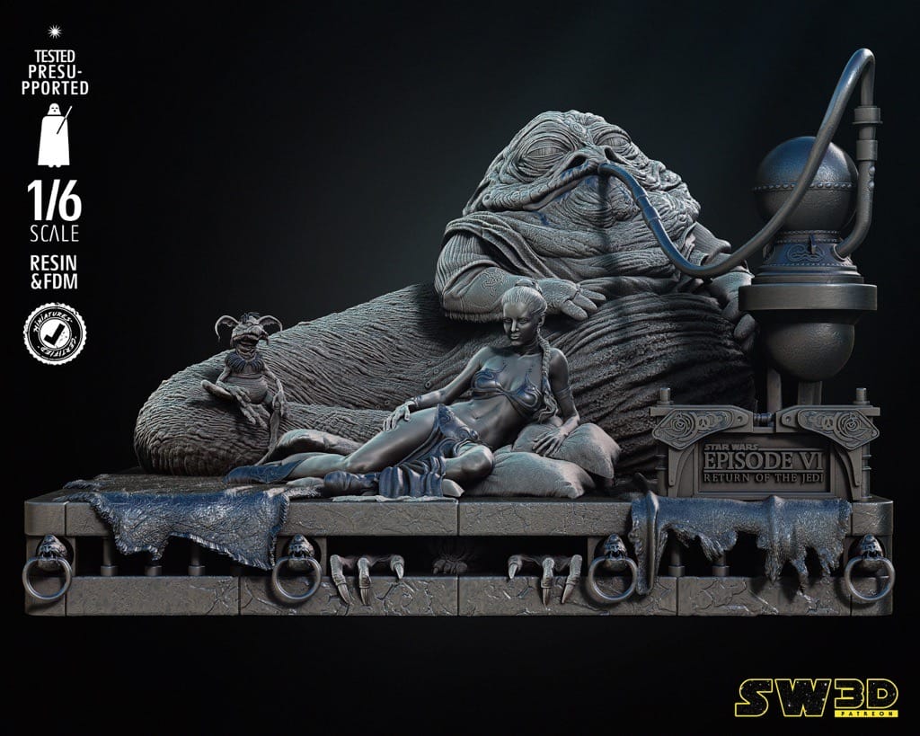 P站图纸印象馆 SW3D 星球大战 赫特人贾巴和莱娅·奥加纳·索罗 SW3D 星球大战 赫特人贾巴和莱娅·奥加纳·索罗