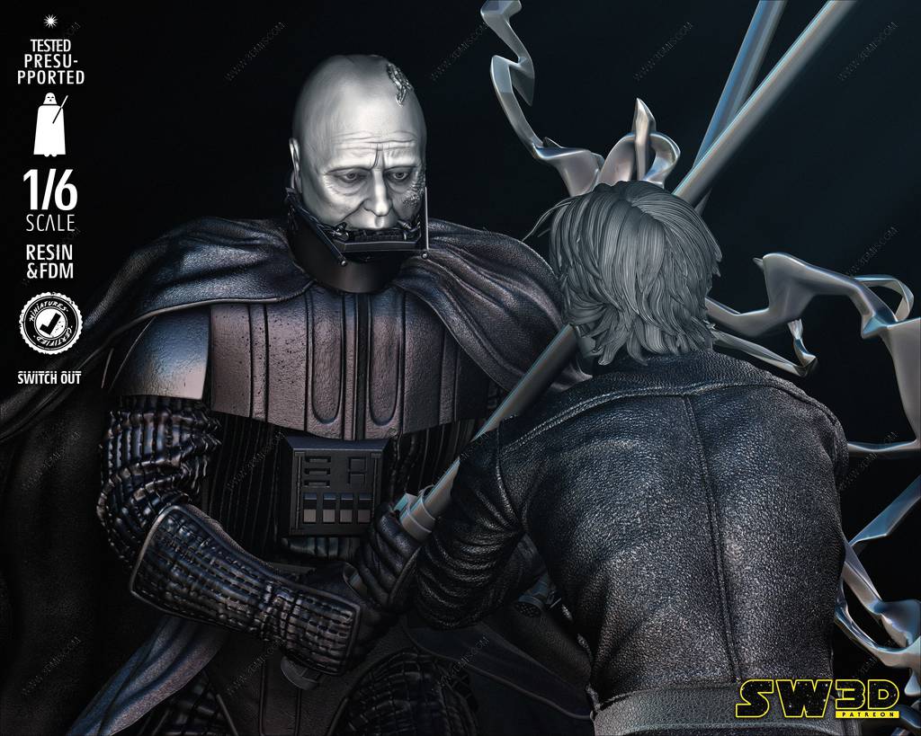 P站图纸印象馆 SW3D 星球大战 卢克和达斯·维德 SW3D 星球大战 卢克和达斯·维德