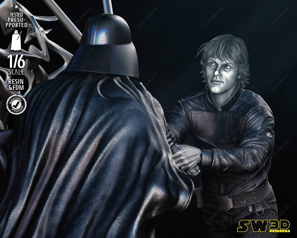 P站图纸印象馆 SW3D 星球大战 卢克和达斯·维德 SW3D 星球大战 卢克和达斯·维德