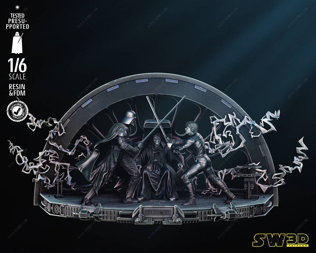 P站图纸印象馆 SW3D 星球大战 卢克和达斯·维德 SW3D 星球大战 卢克和达斯·维德