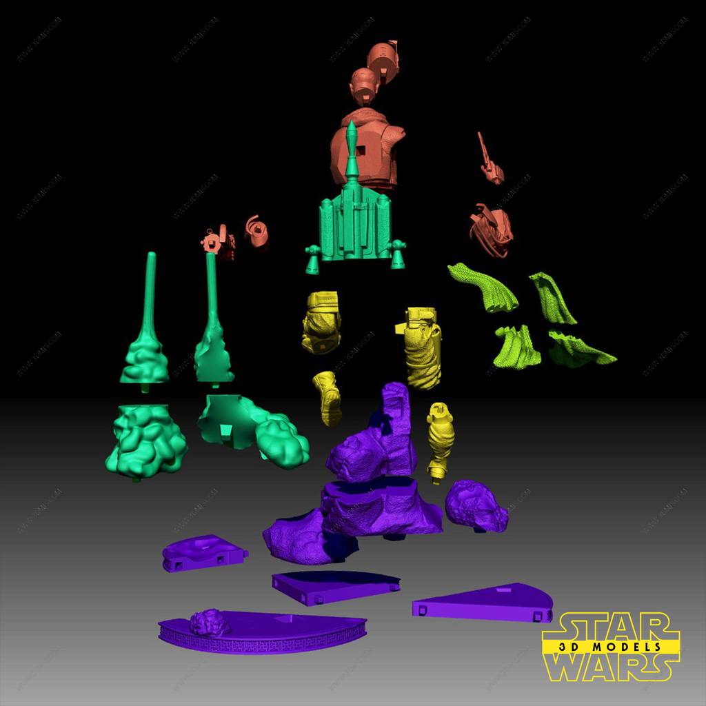 P站图纸印象馆 SW3D 星球大战 波巴·费特 SW3D 星球大战 波巴·费特