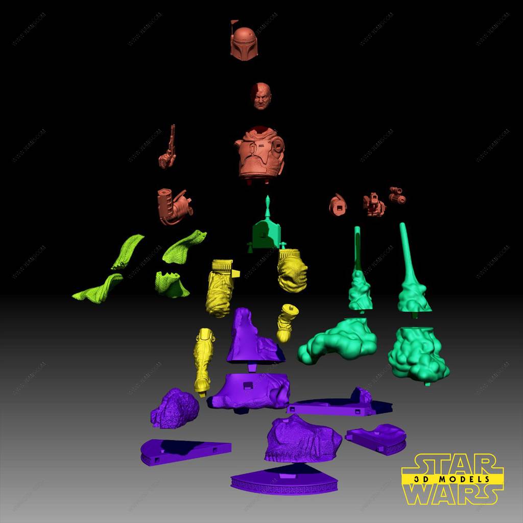 P站图纸印象馆 SW3D 星球大战 波巴·费特 SW3D 星球大战 波巴·费特