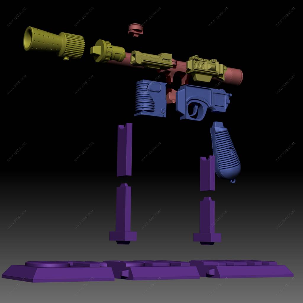 P站图纸印象馆 SW3D 星球大战 汉·索罗的光线枪 SW3D 星球大战 汉·索罗的光线枪