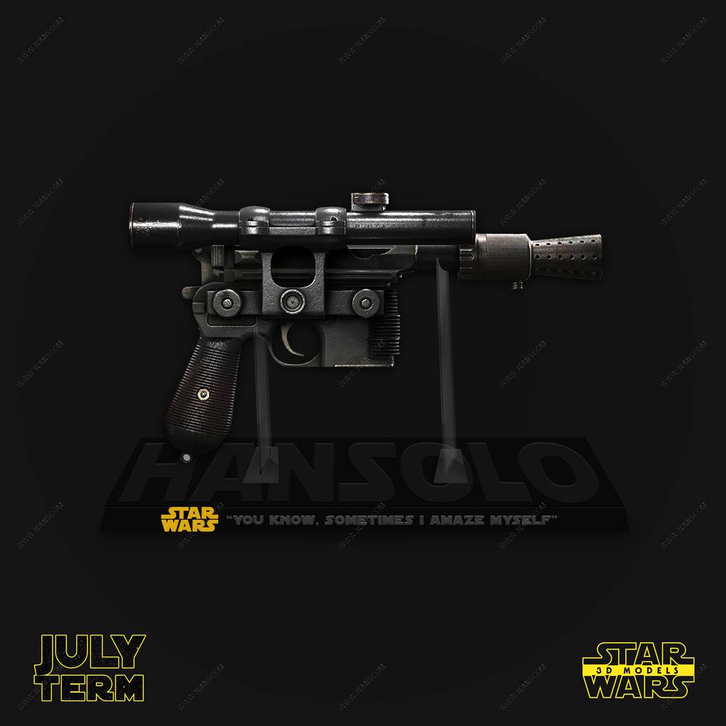 P站图纸印象馆 SW3D 星球大战 汉·索罗的光线枪 SW3D 星球大战 汉·索罗的光线枪