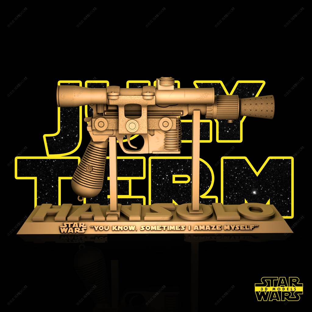 P站图纸印象馆 SW3D 星球大战 汉·索罗的光线枪 SW3D 星球大战 汉·索罗的光线枪