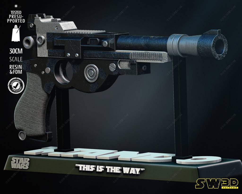 P站图纸印象馆 SW3D 星球大战 曼达洛人 IB-94爆能手枪 SW3D 星球大战 曼达洛人 IB-94爆能手枪