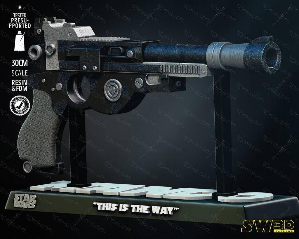 P站图纸印象馆 SW3D 星球大战 曼达洛人 IB-94爆能手枪 SW3D 星球大战 曼达洛人 IB-94爆能手枪