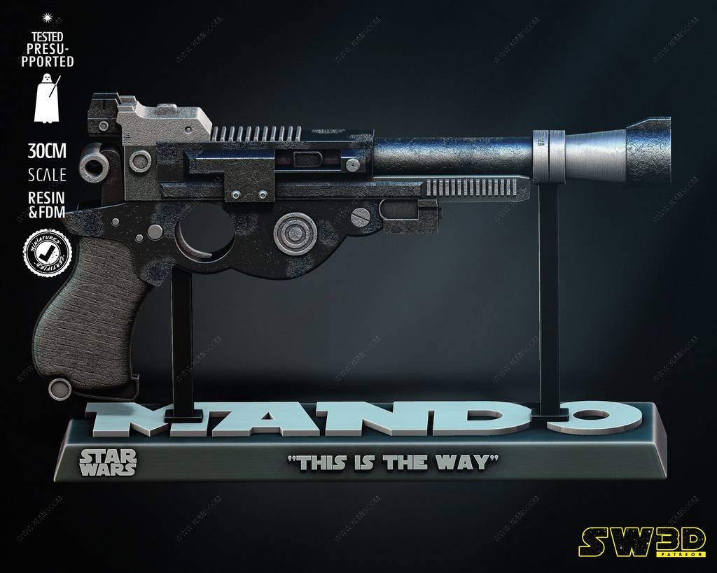 P站图纸印象馆 SW3D 星球大战 曼达洛人 IB-94爆能手枪 SW3D 星球大战 曼达洛人 IB-94爆能手枪